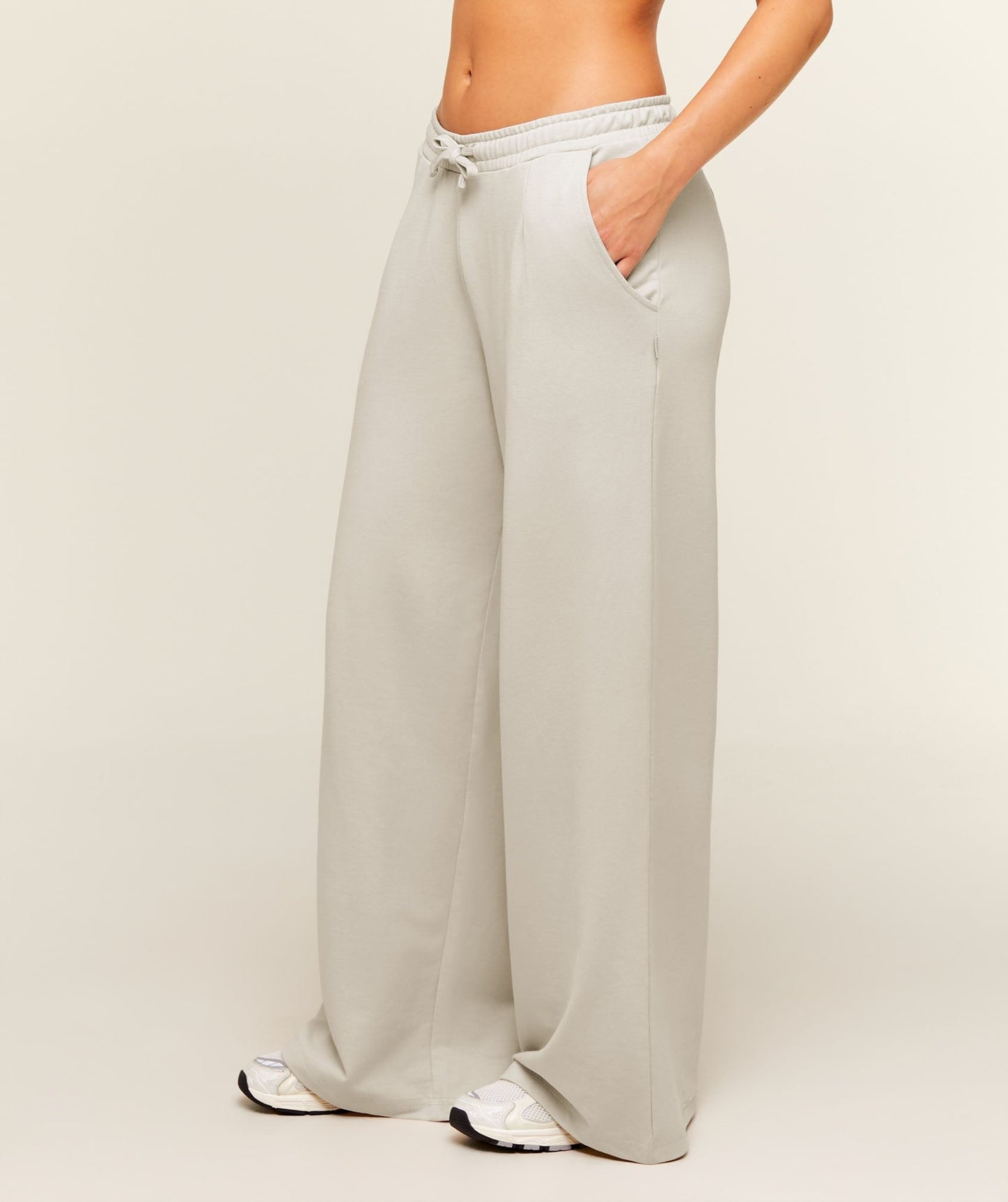 Gymshark Lightweight Wide Leg Pants Regular - Pebble Grey