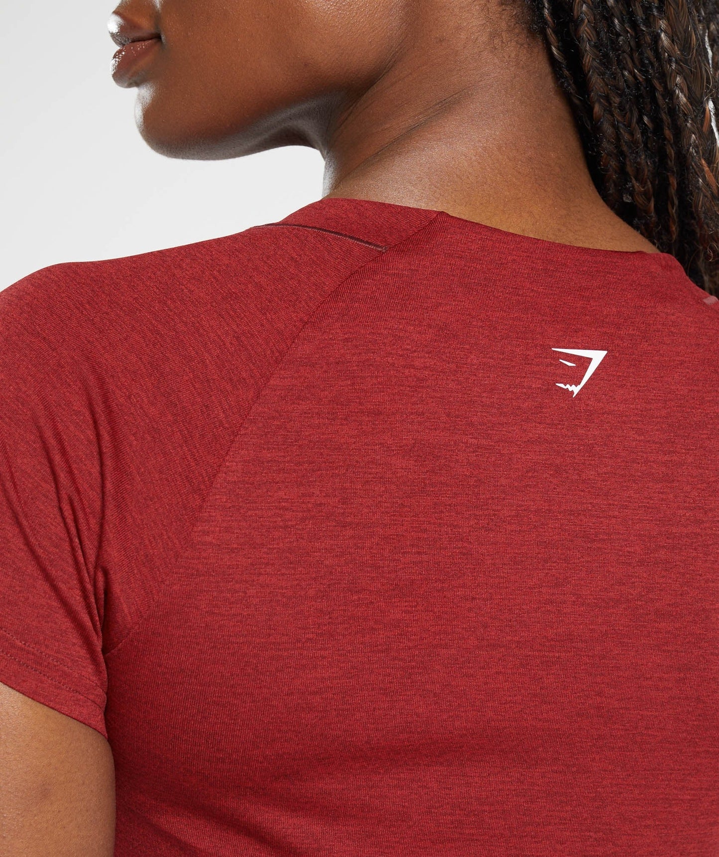 Gymshark Running T-Shirt - Washed Burgundy/Velvet Red