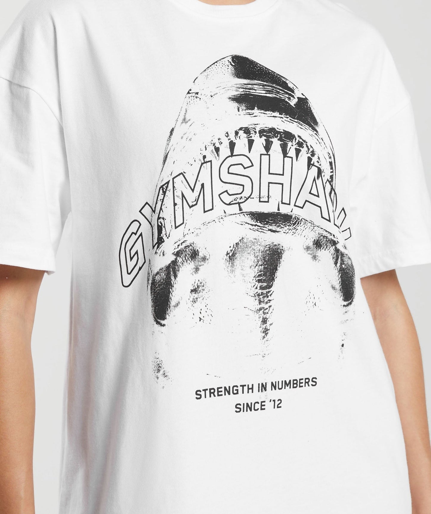 Gymshark Shark Attack Oversized T-Shirt - White