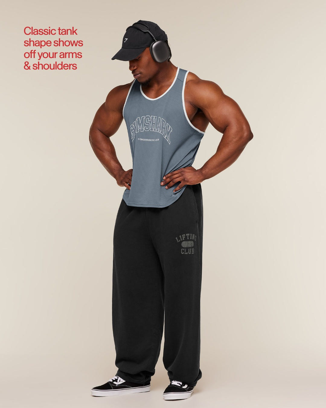 Gymshark Collegiate Tech Tank - Iron Blue