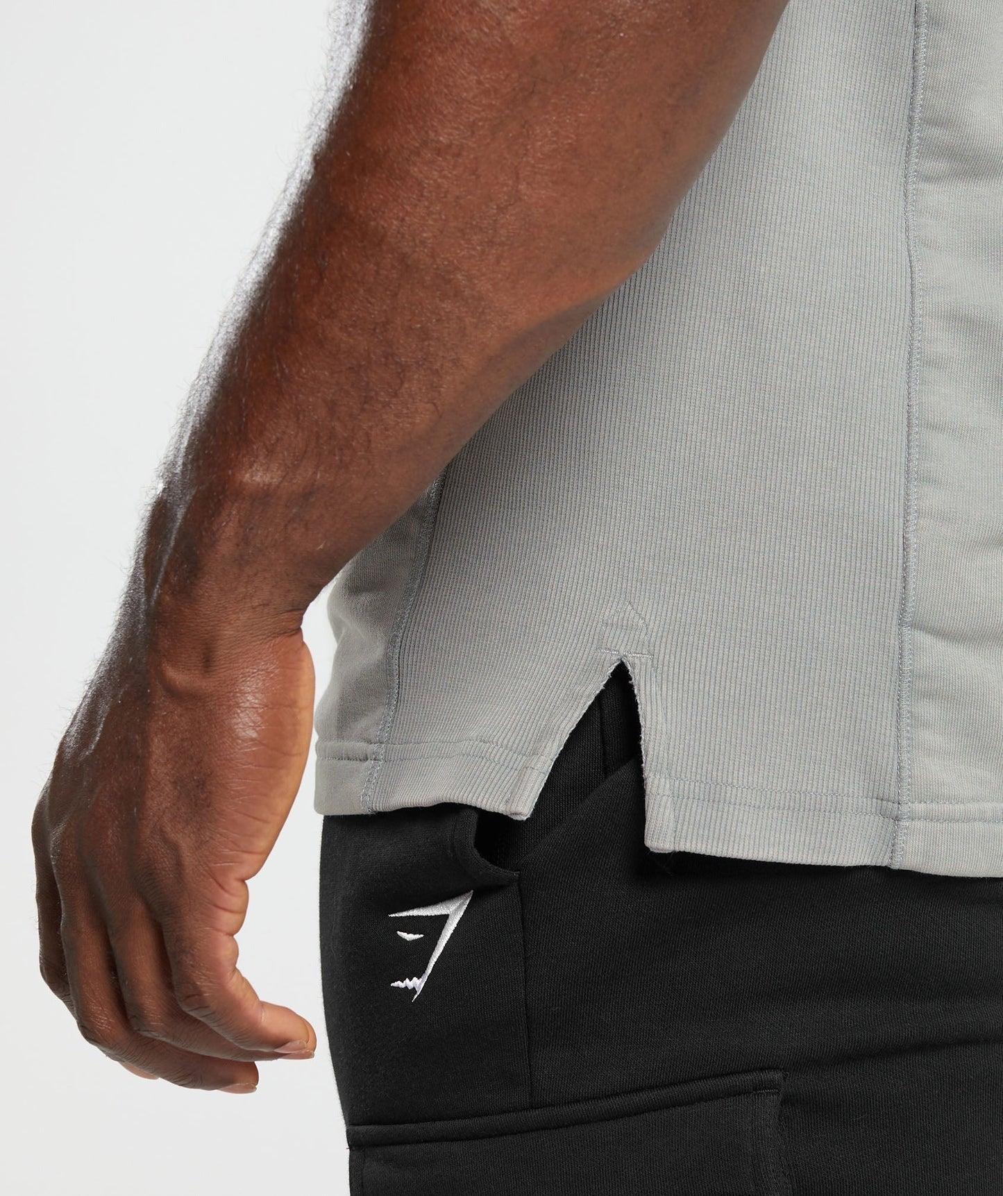 Gymshark Power Washed Short Sleeve Crew - Smokey Grey