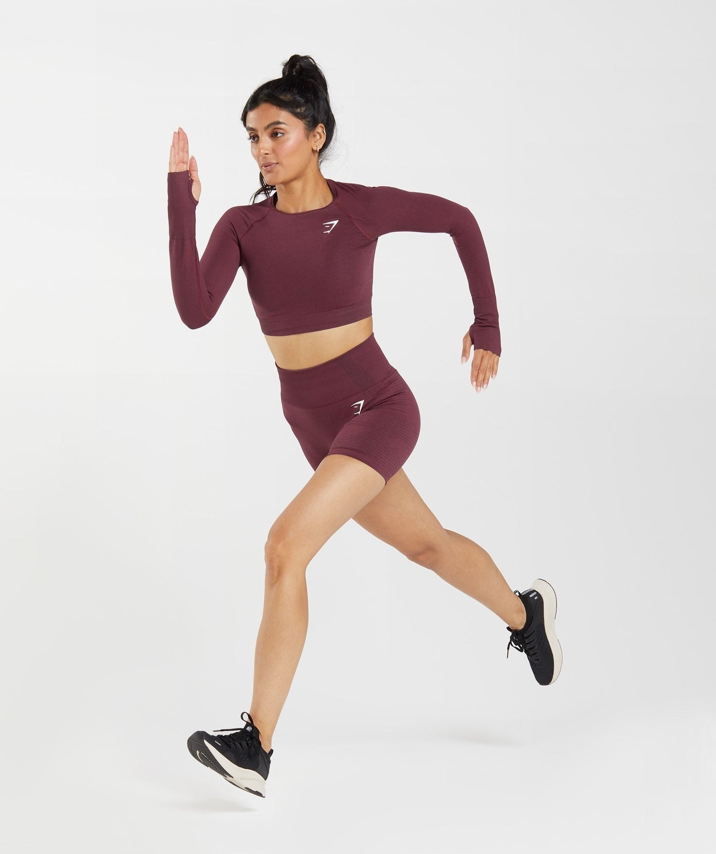 Gymshark Vital Crop Top - Baked Maroon Marl