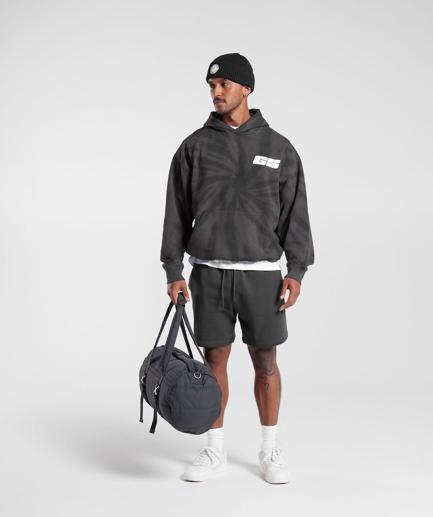 Gymshark Rest Day Hoodie - Silhouette Grey/Black/Spiral Optic Wash