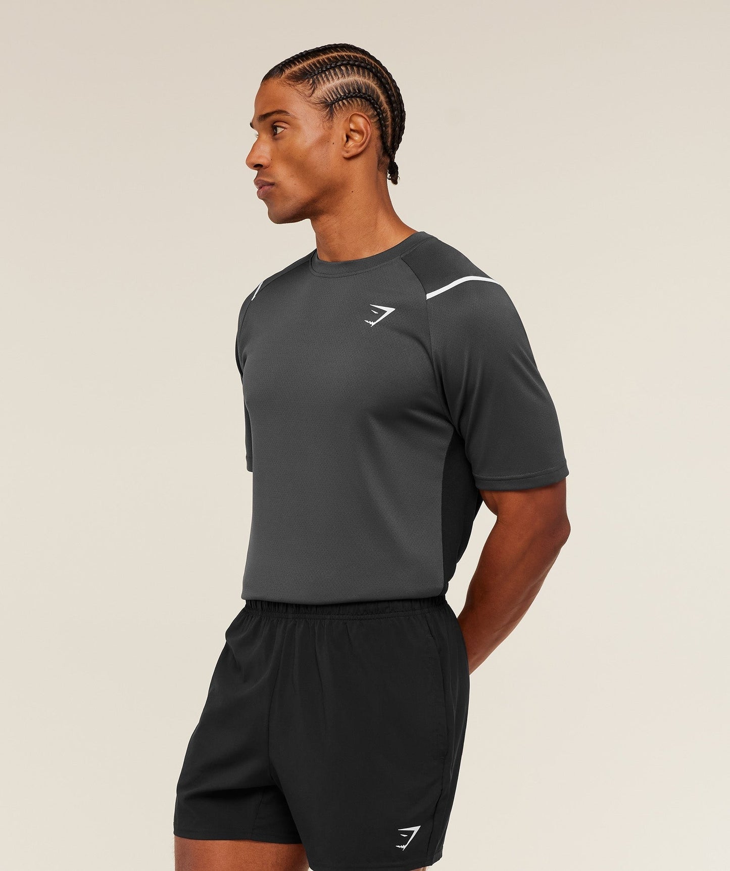 Gymshark Arrival Contrast T-Shirt - Grey/Black