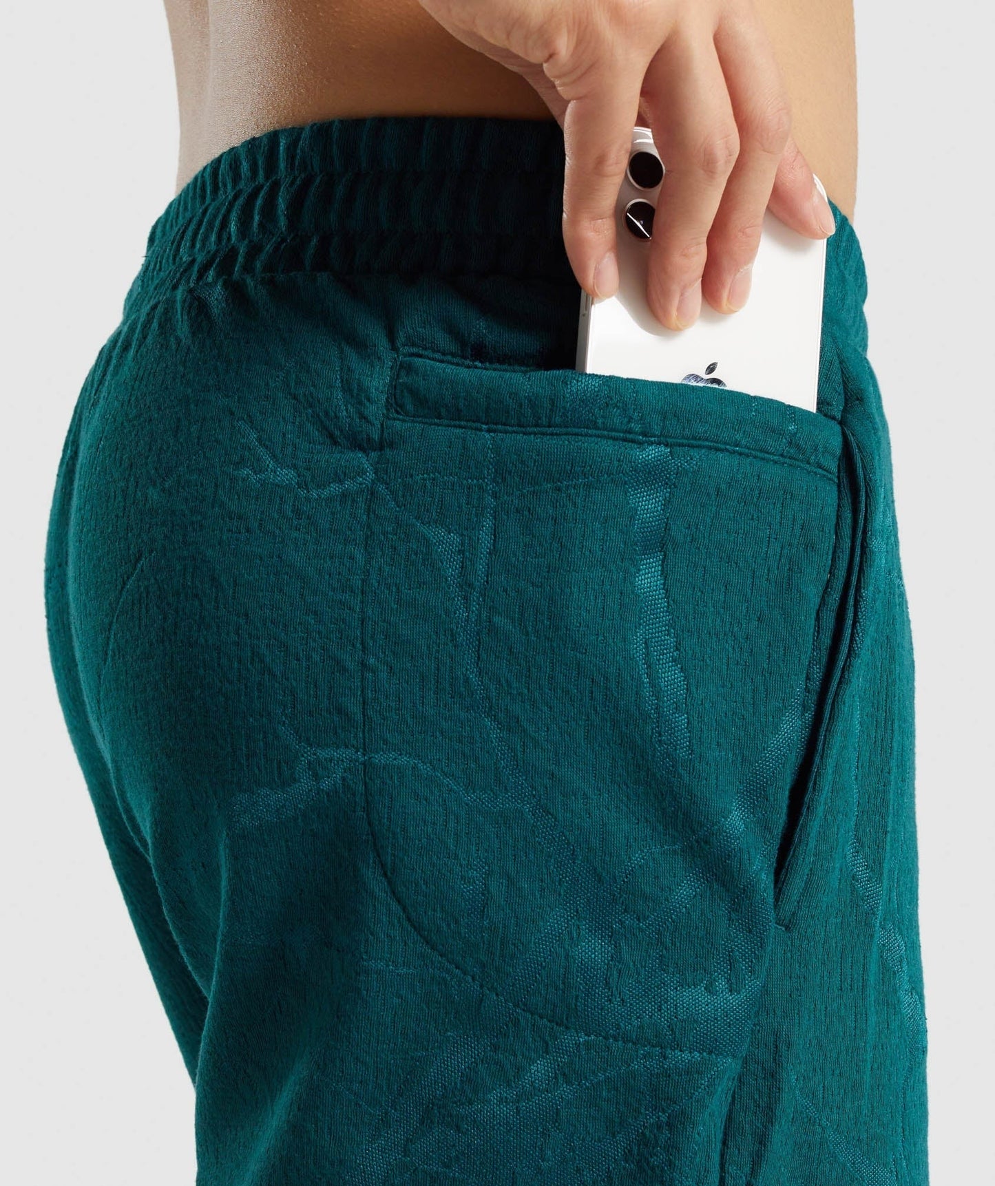 Gymshark Power 5" Shorts - Teal Print
