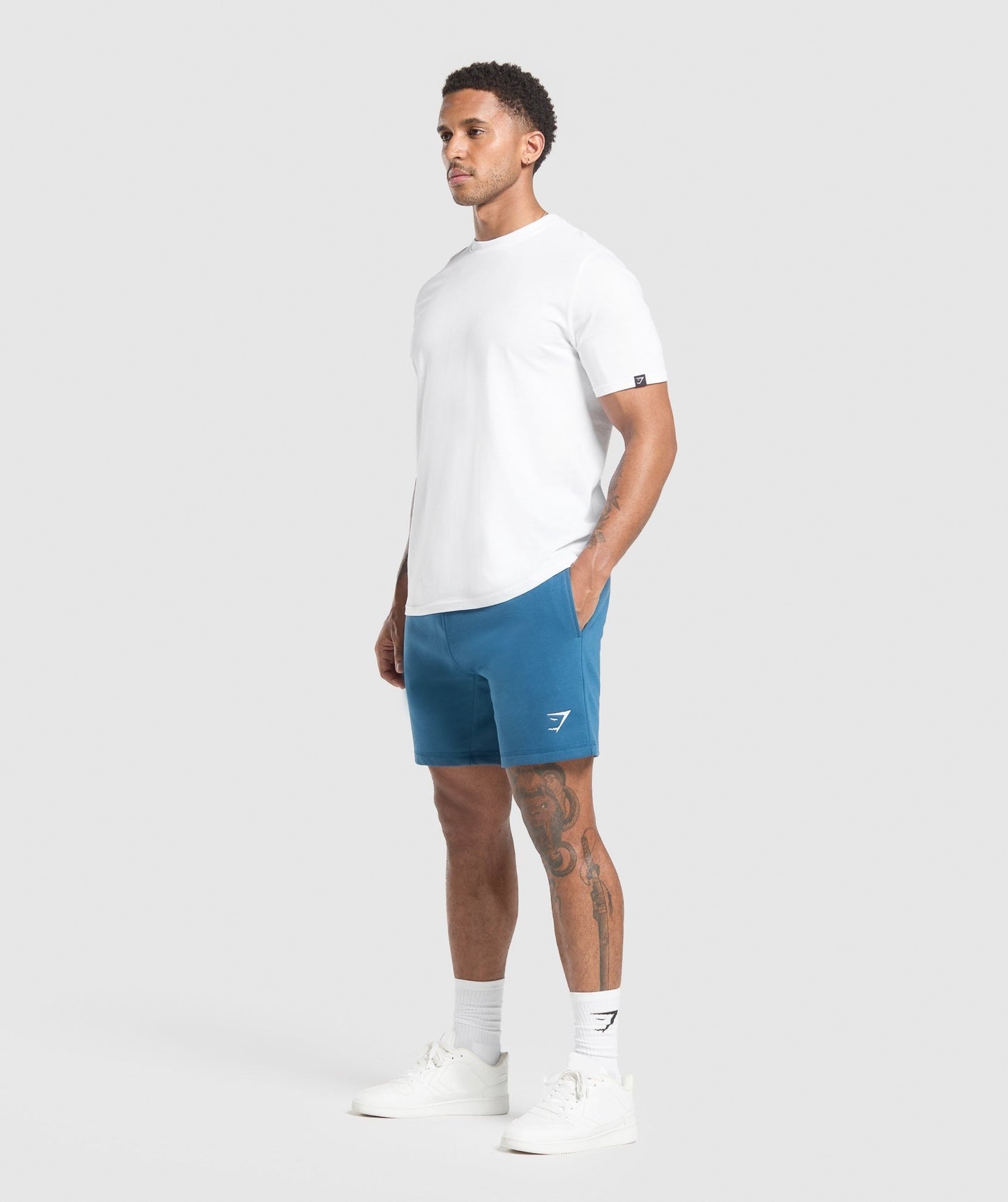 Gymshark Crest 7" Shorts - Success Blue