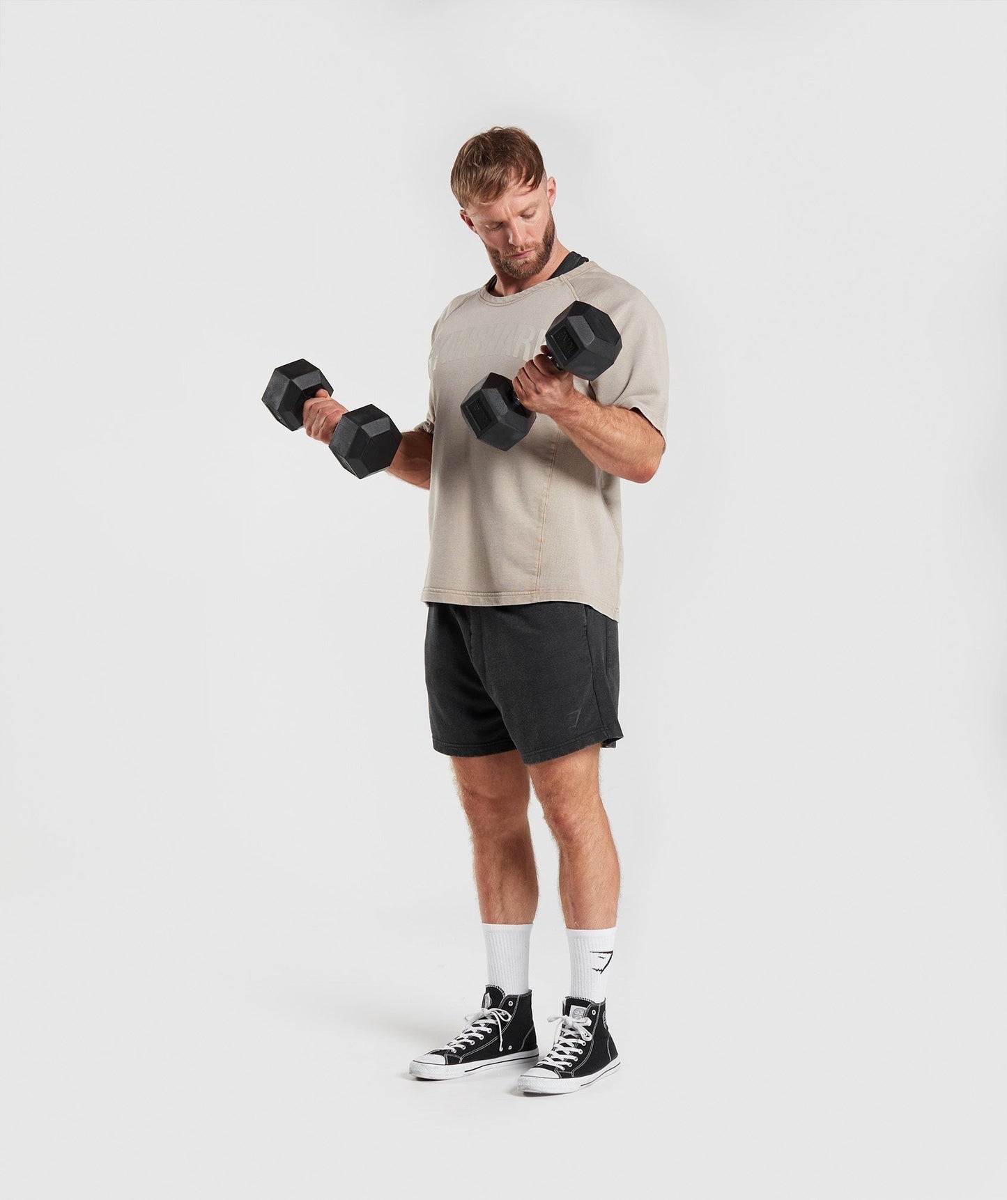 Gymshark Power Washed Rag Top - Cement Brown