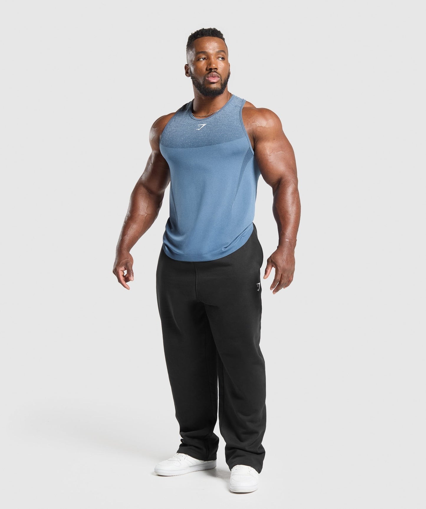 Gymshark Shadow Seamless Stringer - Faded Blue