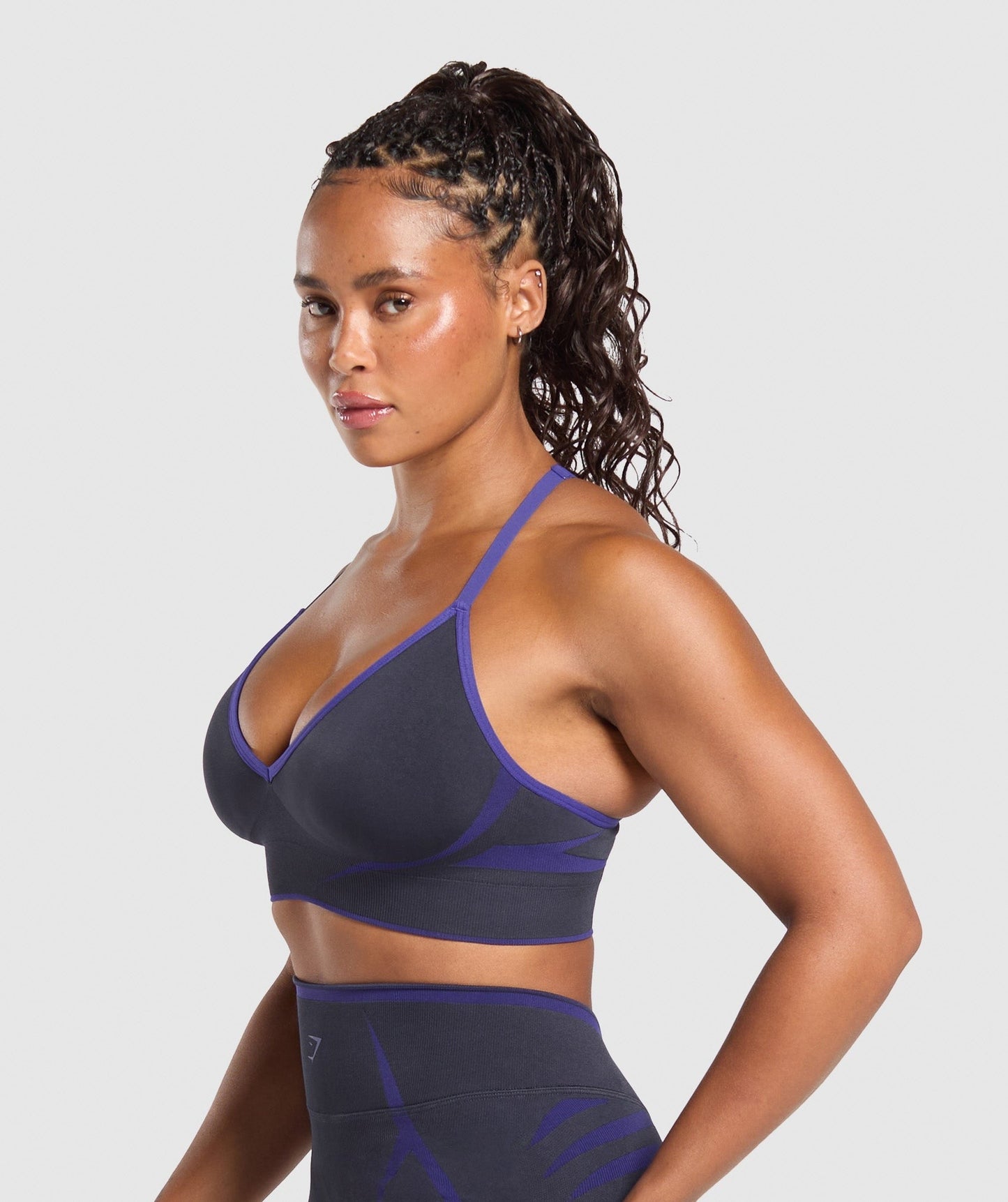 Gymshark Apex Lift Seamless Sports Bra - Heavy Blue/Cobalt Purple