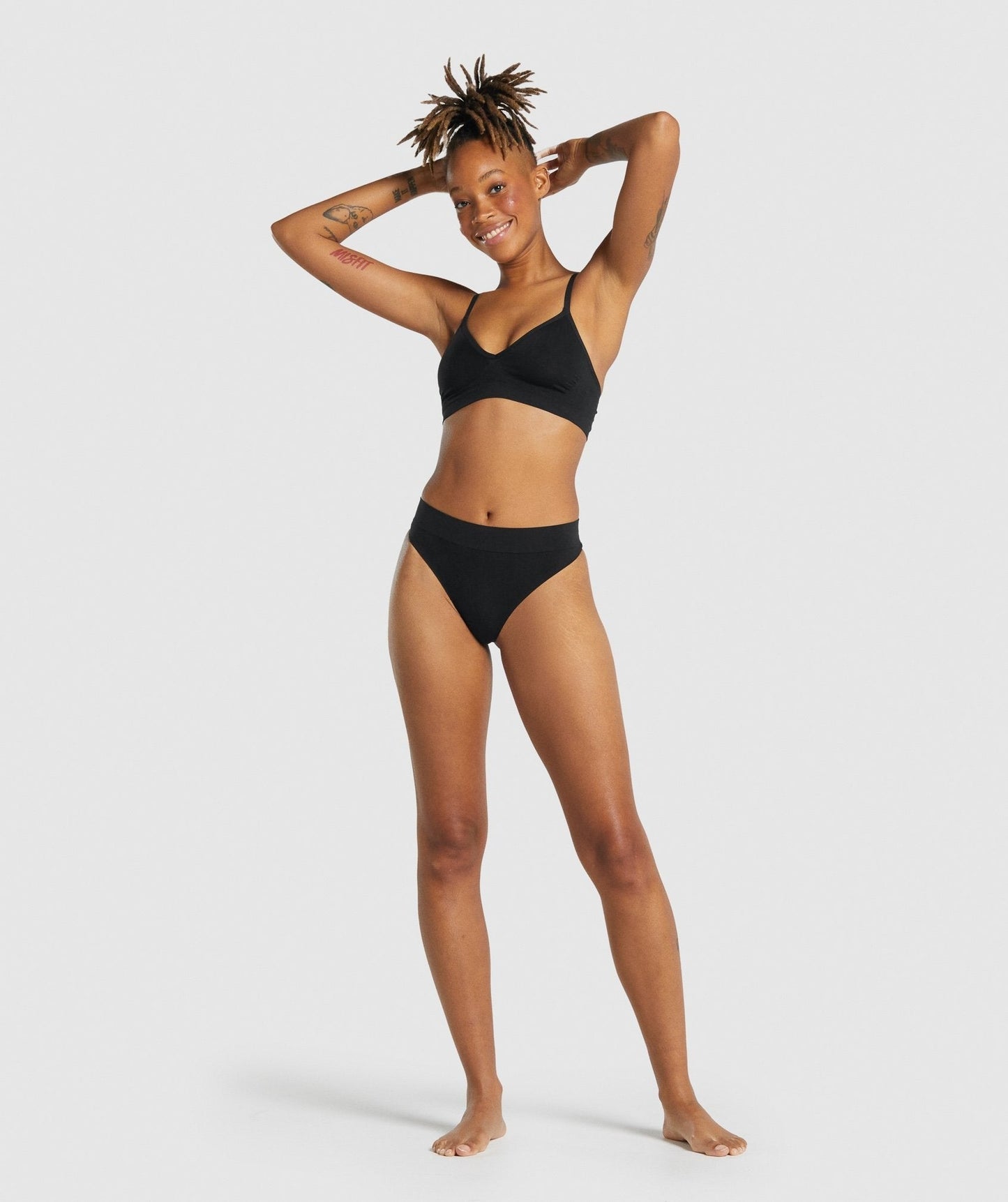 Gymshark Seamless Low Neck Bralette - Black