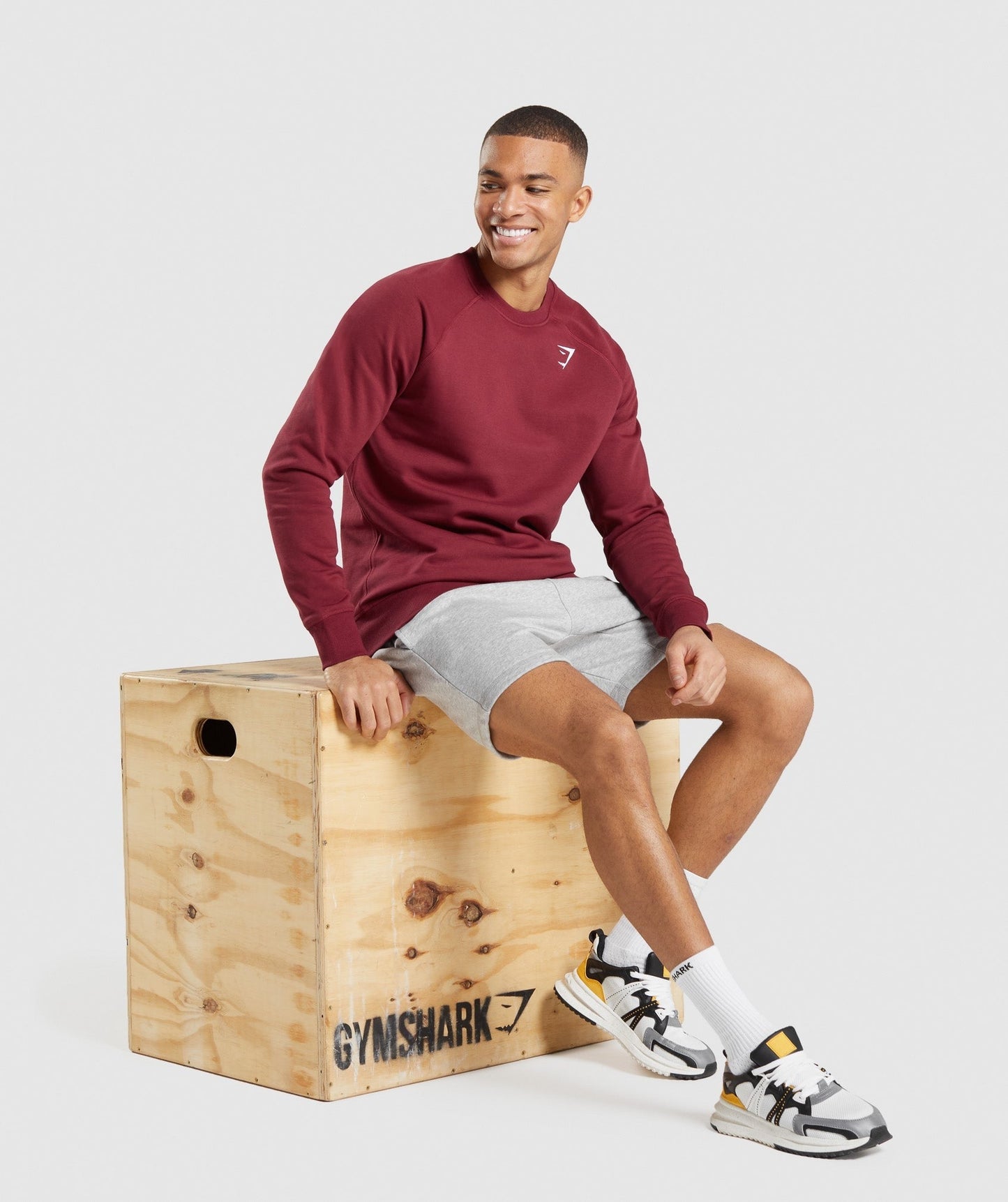 Gymshark Crest Sweatshirt - Burgundy Red