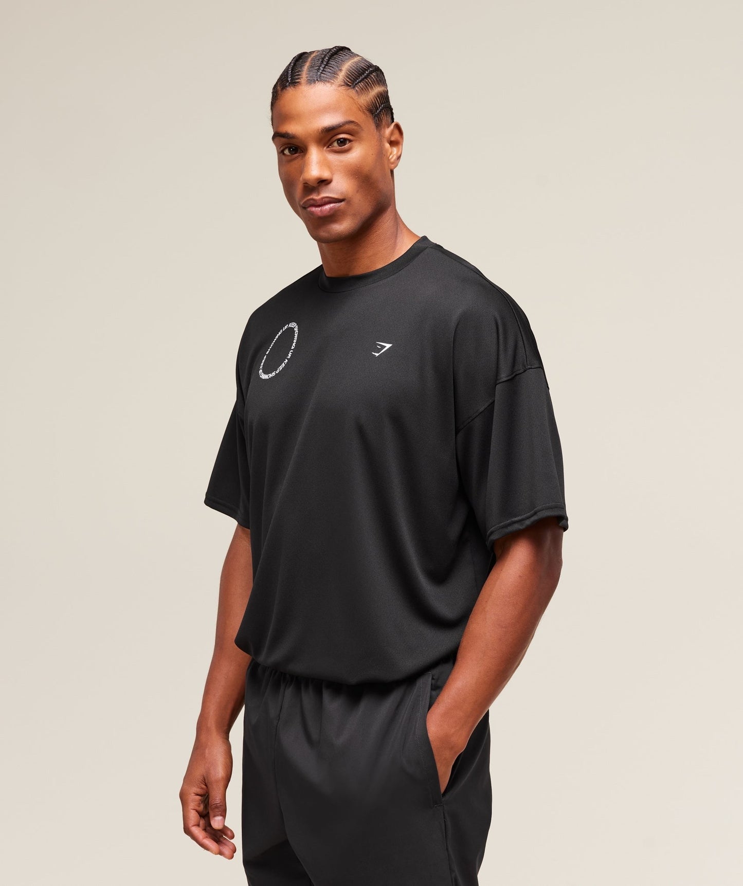 Gymshark Keep Showing Up T-Shirt - Black