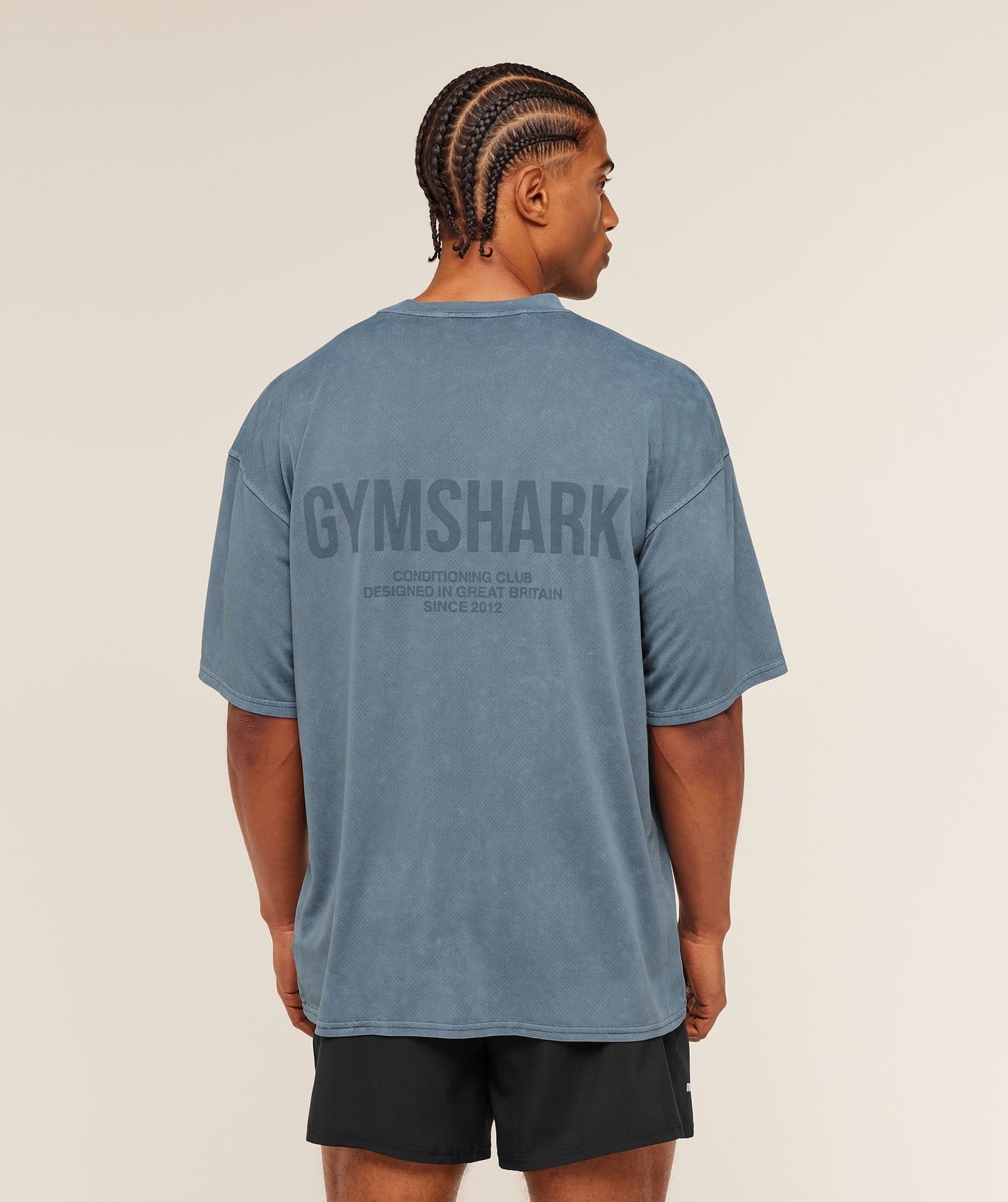 Gymshark Conditioning Club Washed T-Shirt - Iron Blue/Wash