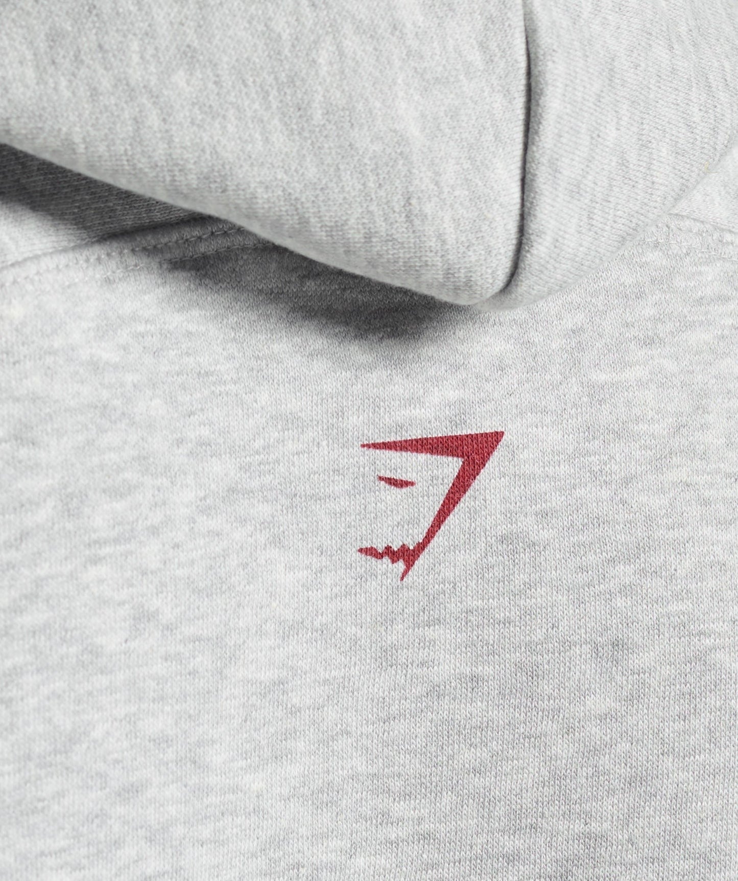 Gymshark Lifting Essentials Graphic Cropped Hoodie - Light Grey Core Marl