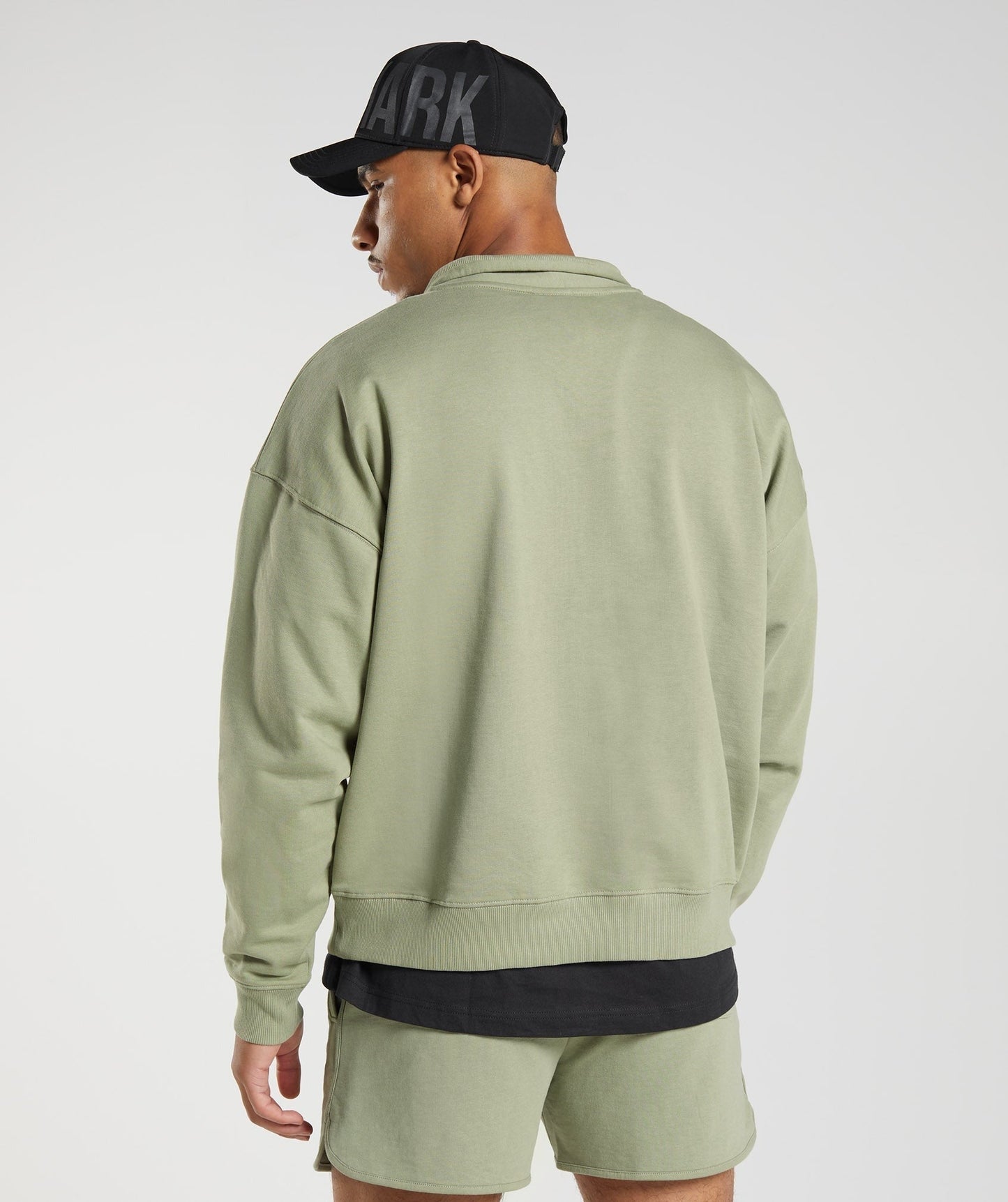 Gymshark Rest Day Sweats 1/4 Zip - Sage Green