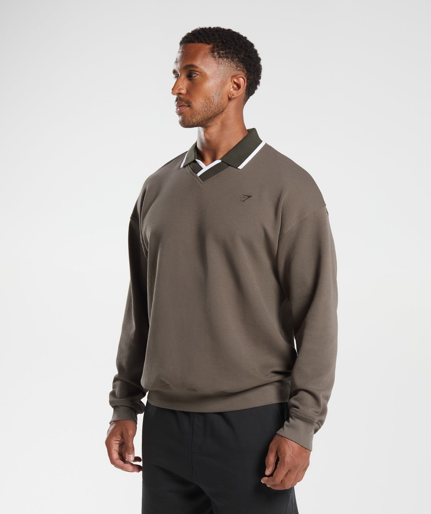 Gymshark Rest Day Street Polo Pullover - Camo Brown