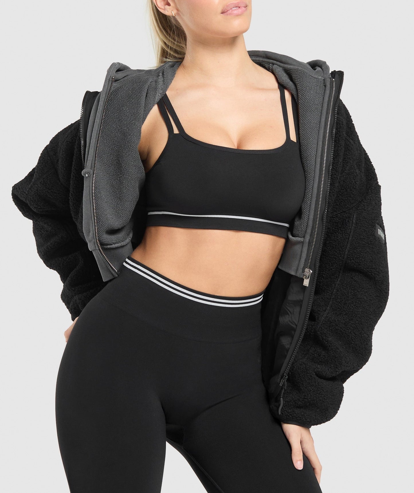 Gymshark Contrast Seamless Sports Bra - Black
