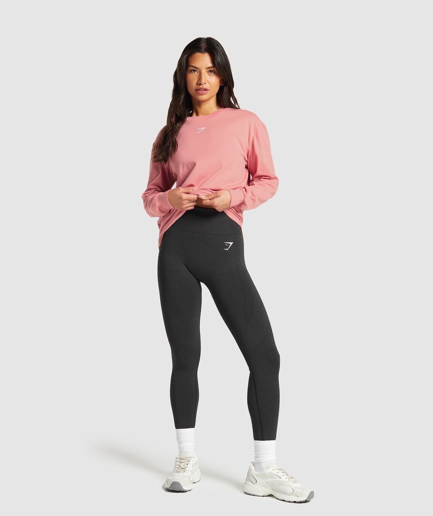 Gymshark Fraction Long Sleeve T-Shirt - Classic Pink