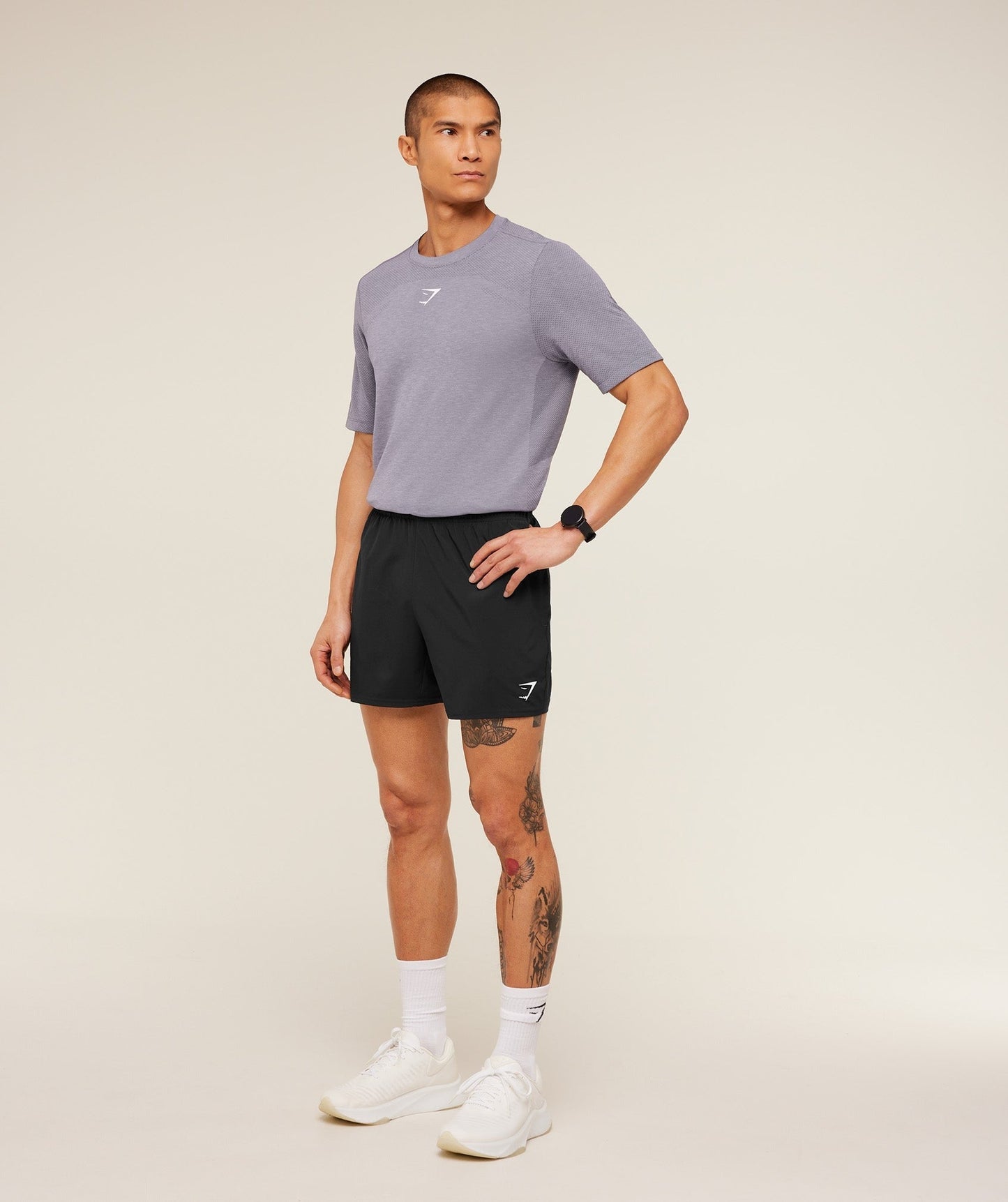 Gymshark Lightweight Seamless T-Shirt - GS Fog Purple/ Marl