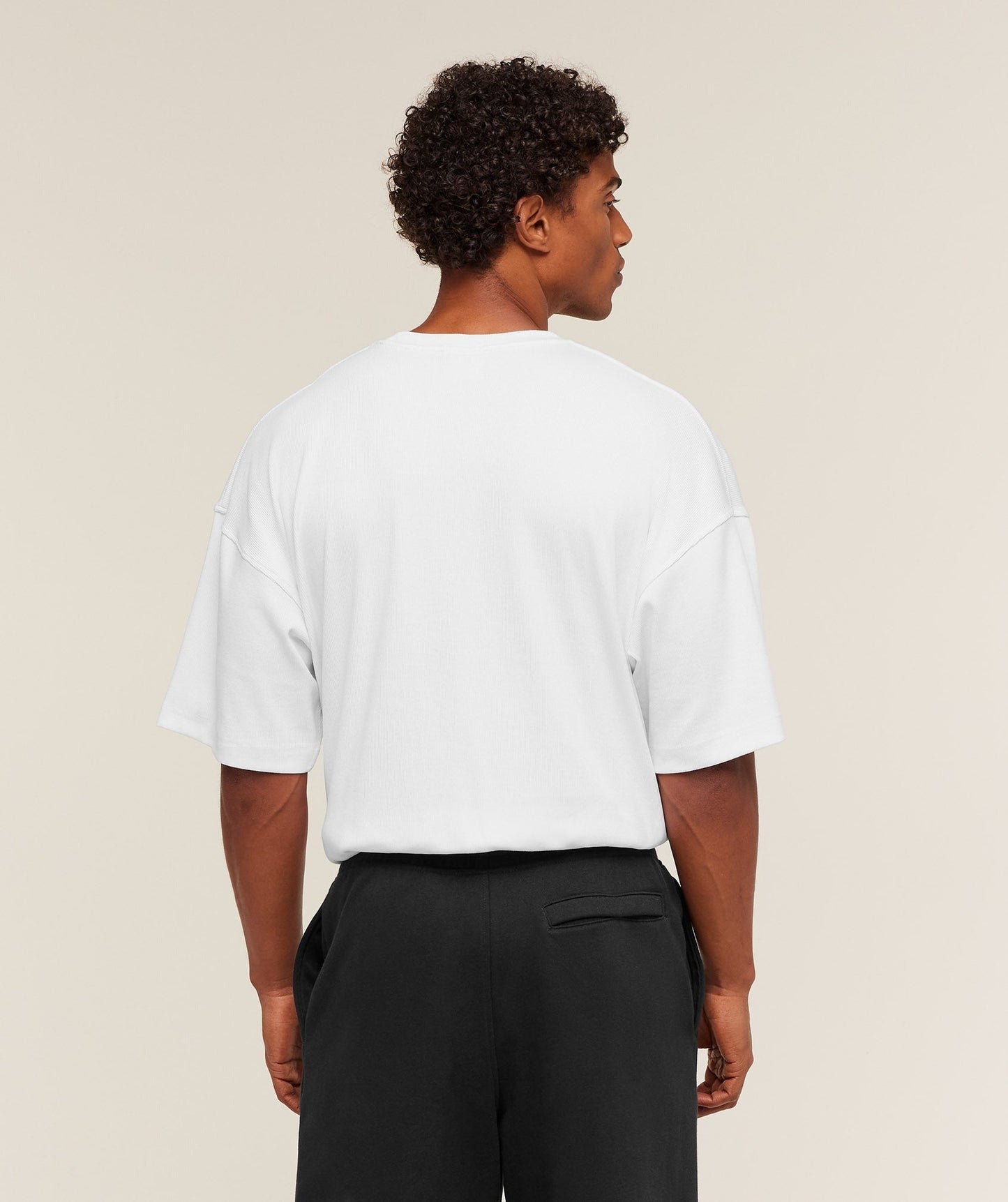 Gymshark Oversized Premium Ribbed T-Shirt - White