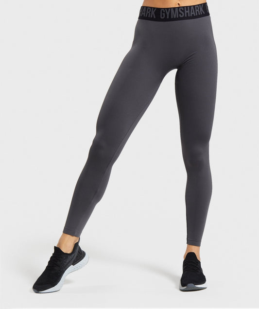 Gymshark Fit Seamless Leggings - Charcoal/Black