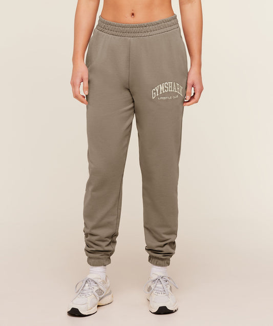 Gymshark Collegiate Graphic Joggers - Lifestyle Brown