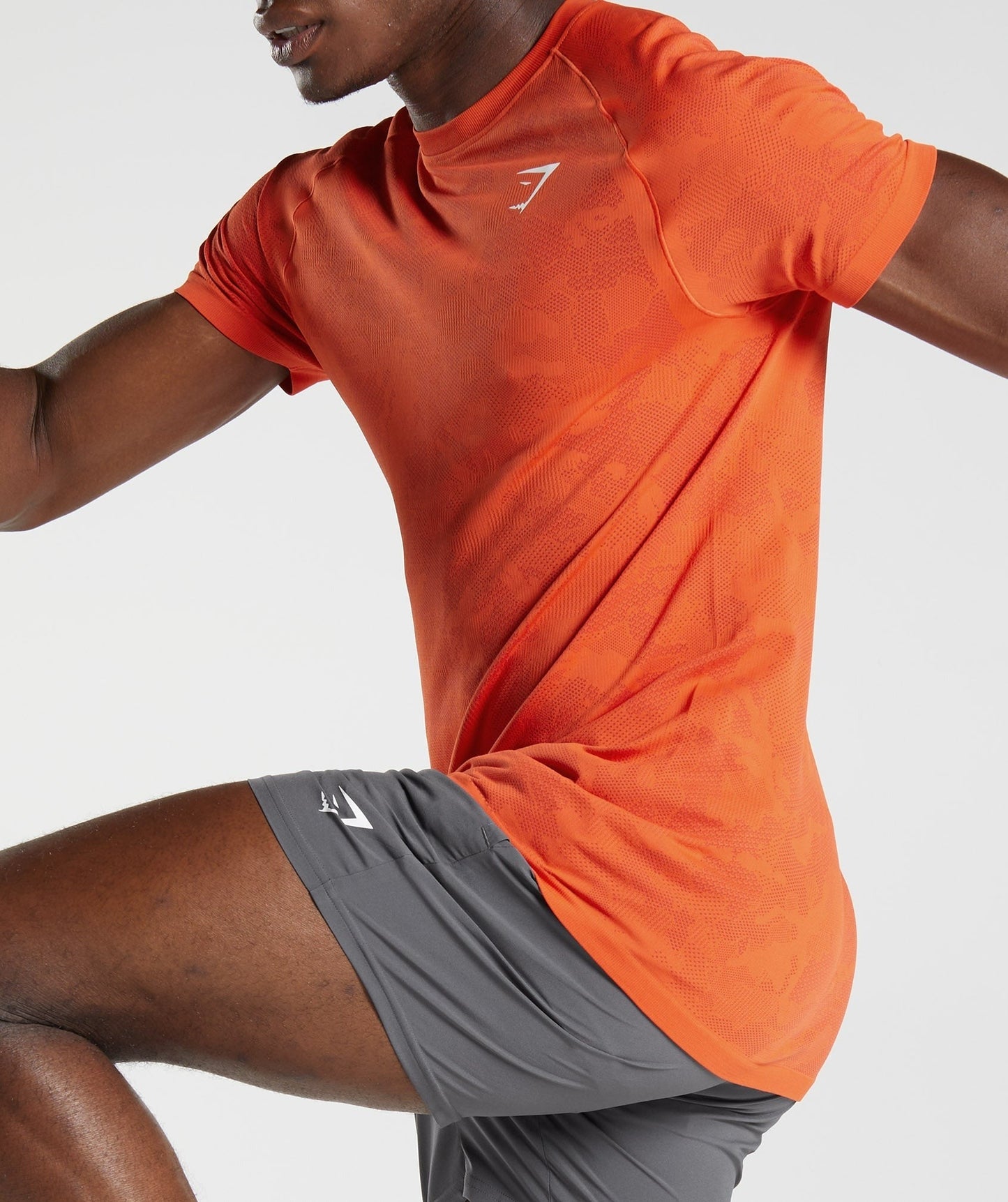 Gymshark Geo Seamless T-Shirt - Pepper Red/Salsa Red
