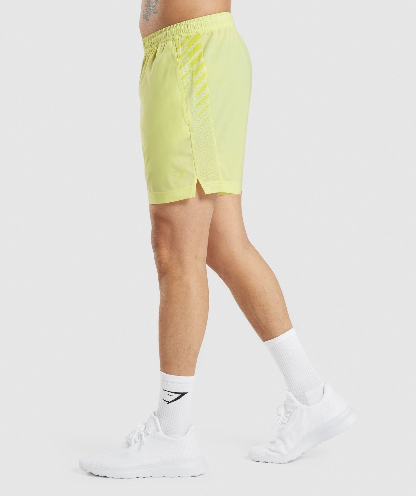 Gymshark Sport Stripe 7" Shorts - Firefly Green
