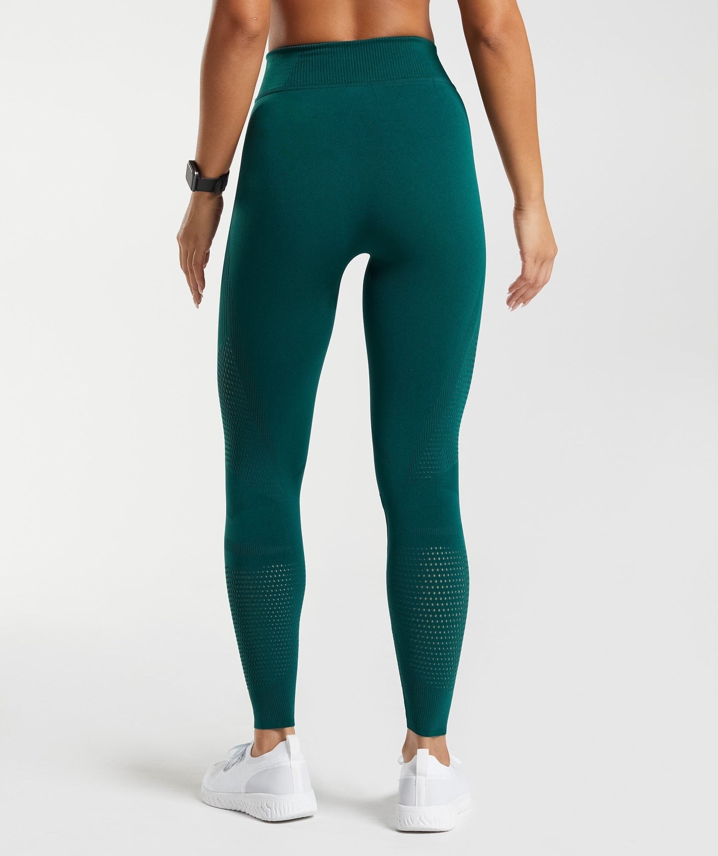 Gymshark Warp Knit Leggings - Woodland Green
