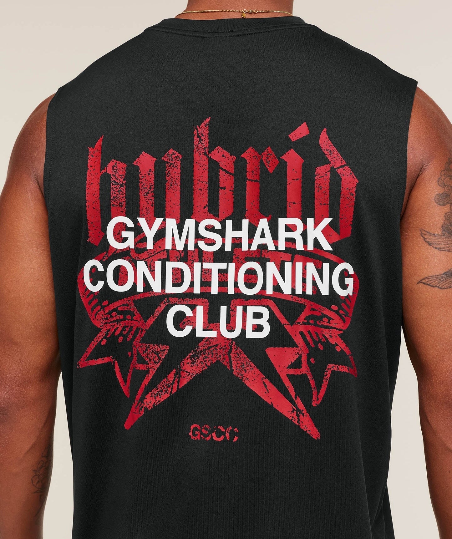Gymshark Hybrid Graphic Tank - Black