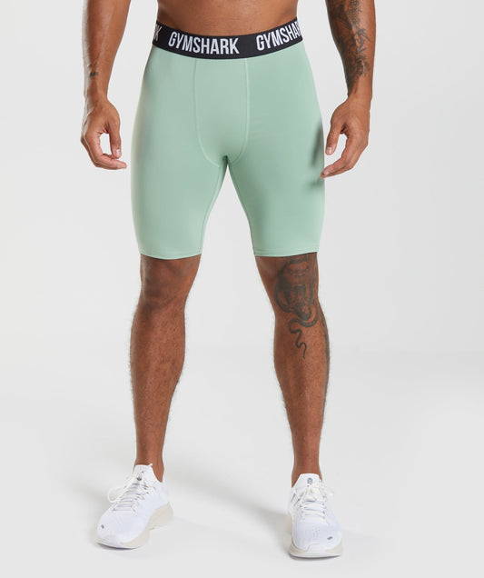Gymshark Element Baselayer Shorts - Desert Sage Green
