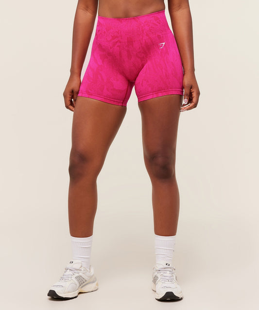 Gymshark Adapt Camo Seamless Shorts - Build Pink/Energy Pink