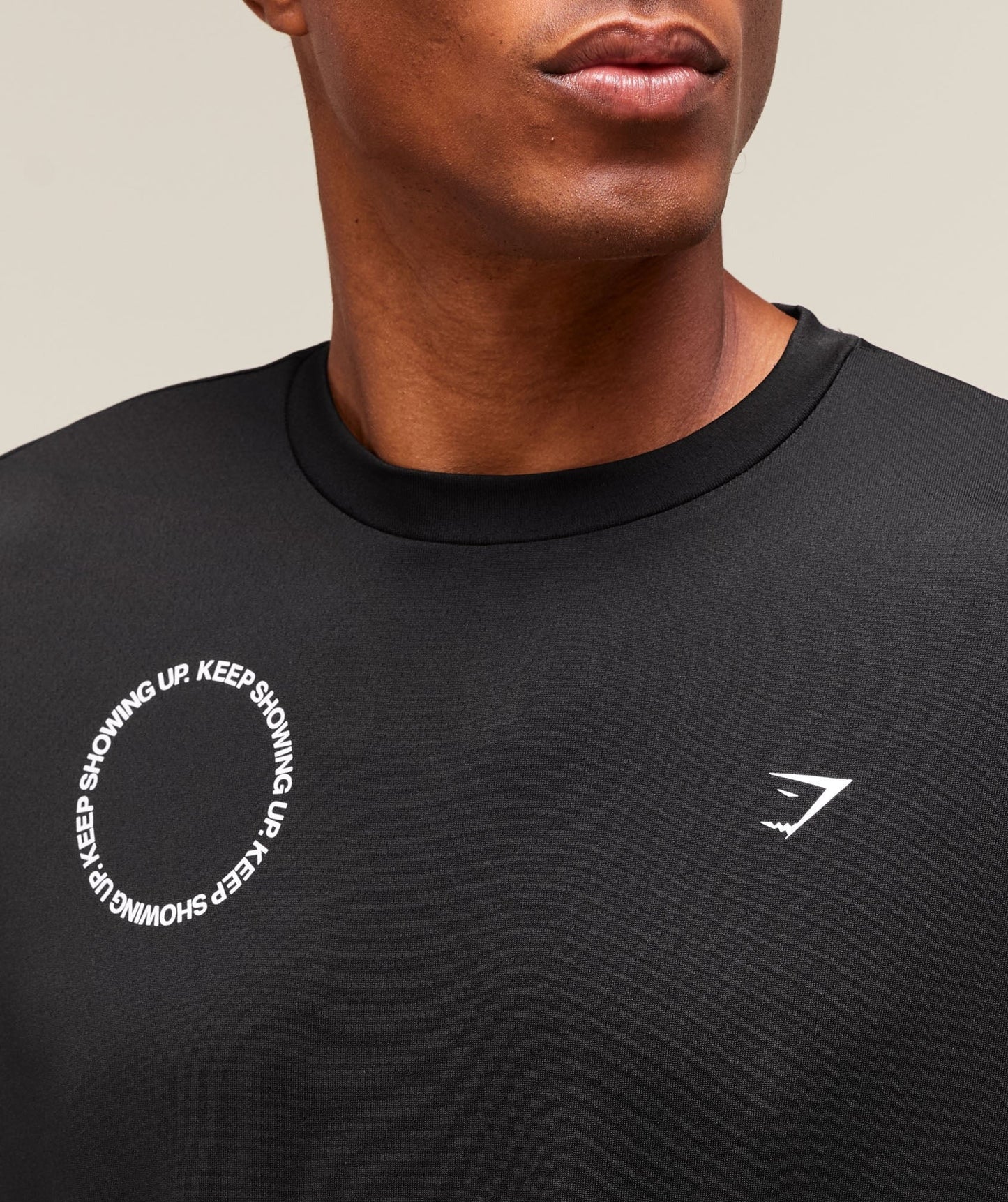 Gymshark Keep Showing Up T-Shirt - Black