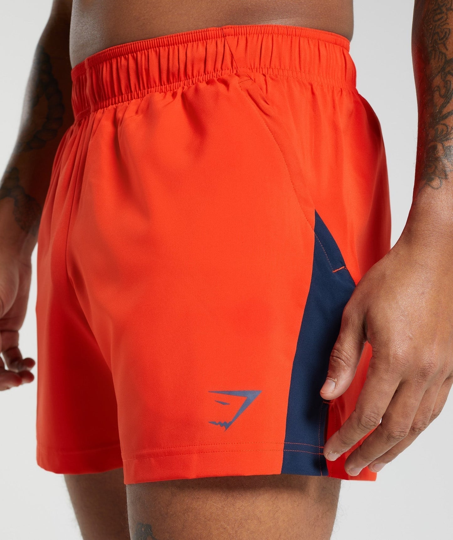 Gymshark Sport 5" Shorts - Electric Orange/Navy