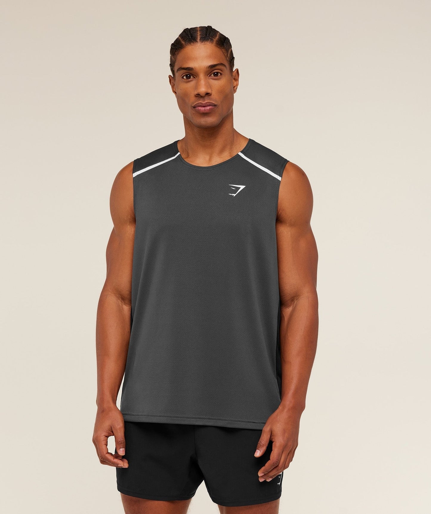 Gymshark Arrival Contrast Tank - Grey/Black