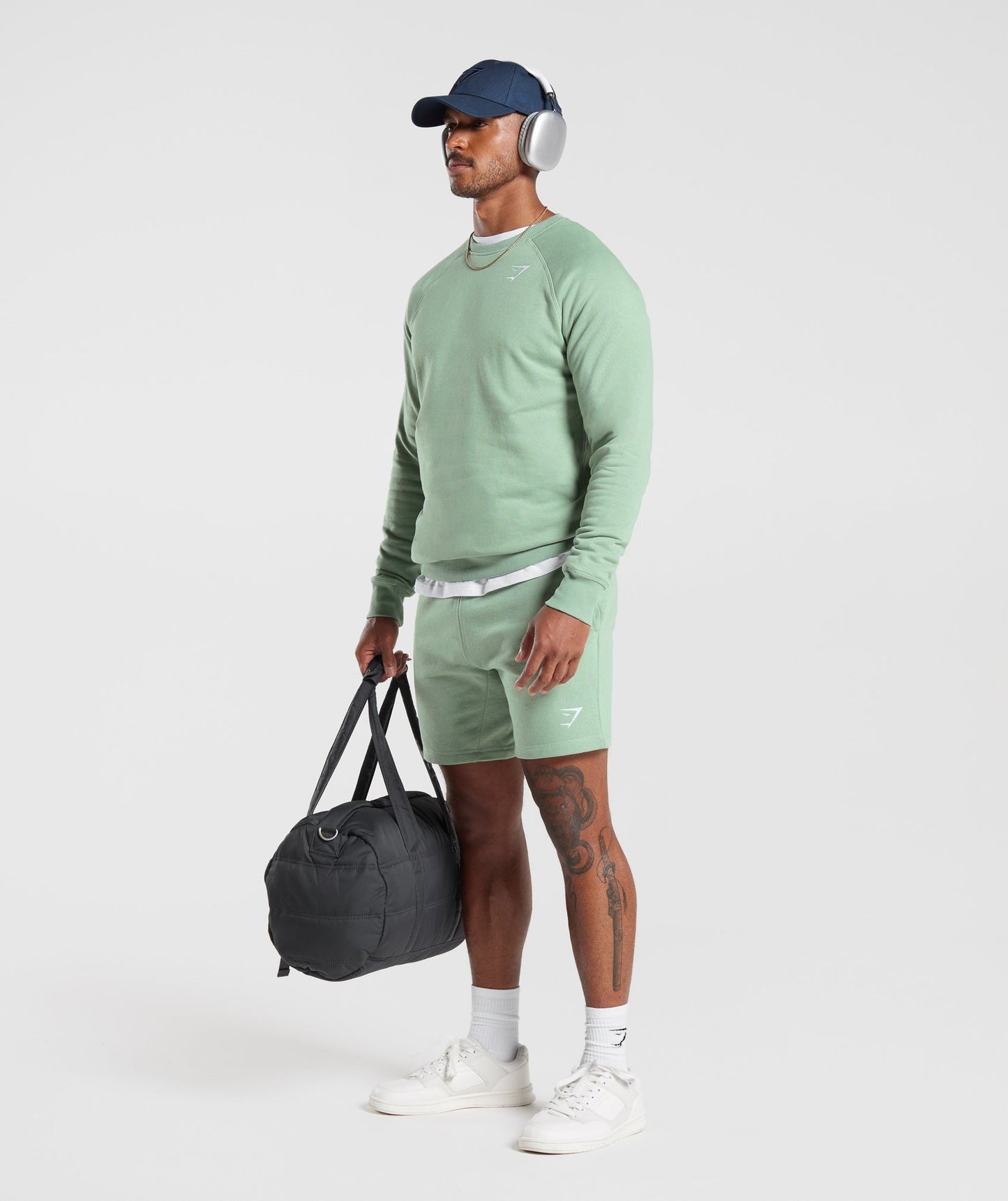 Gymshark Crest Sweatshirt - Desert Sage Green