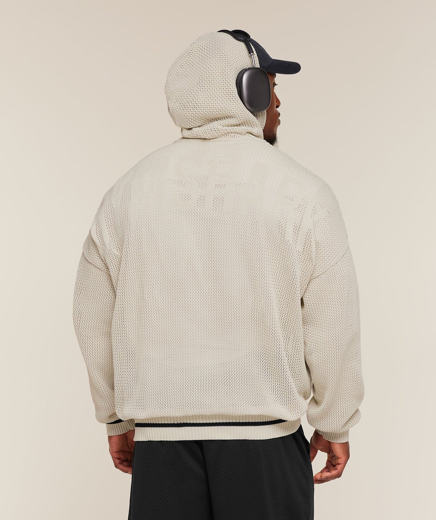 Gymshark Collective Crochet Style Hoodie - Tinted White