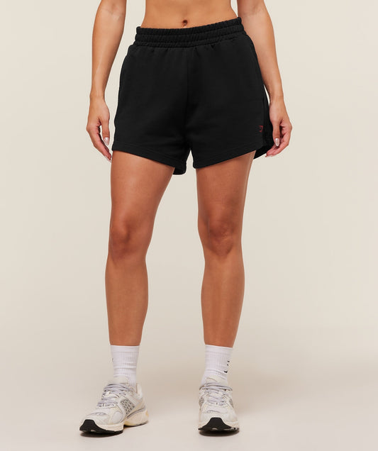 Gymshark Collegiate Graphic Shorts - Black