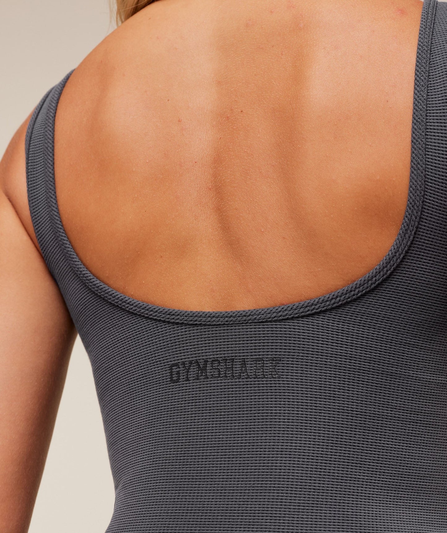 Gymshark Waffle Cropped Tank - Grey