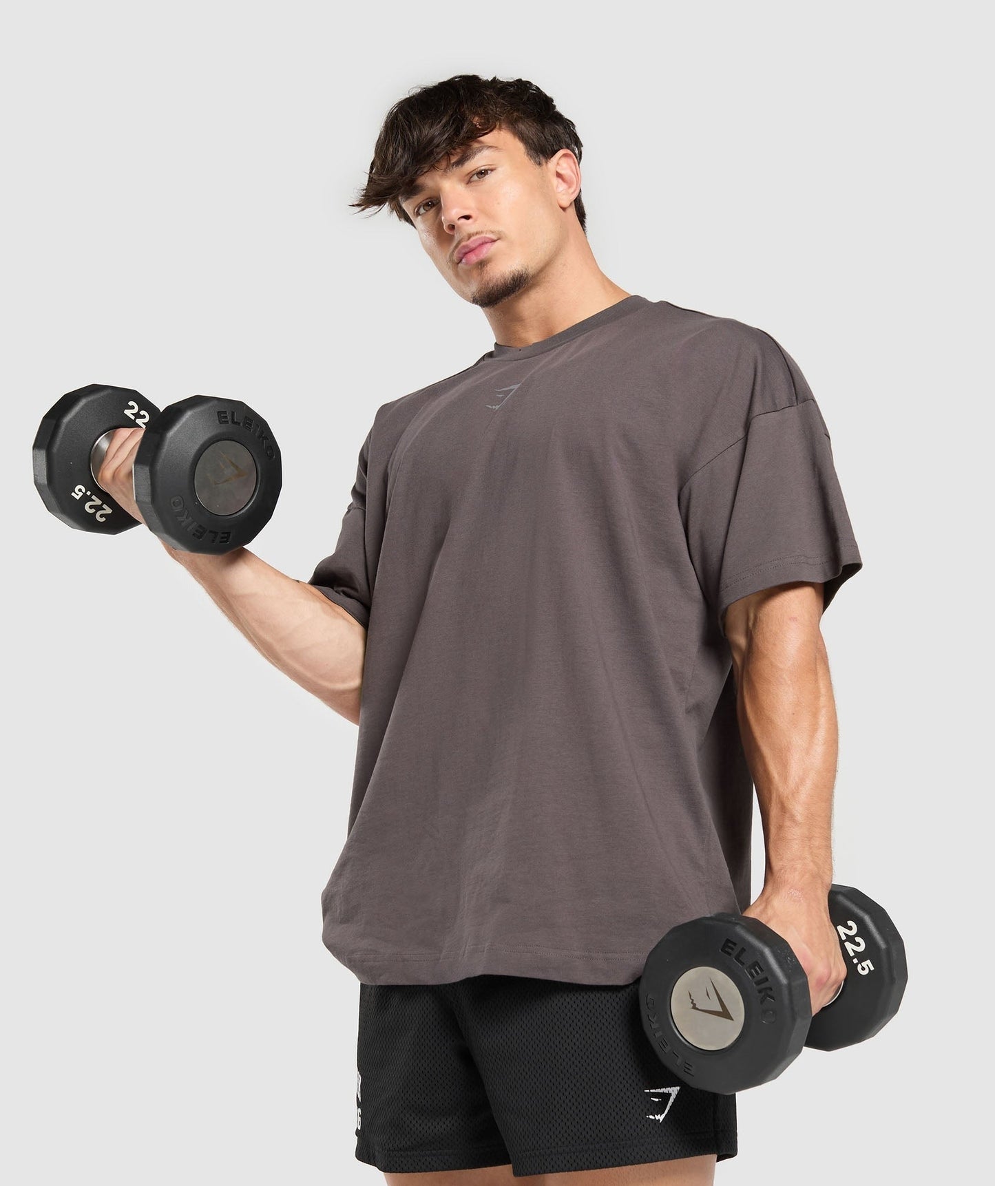 Gymshark Movin' Metal Graphic T-Shirt - Greyed Purple