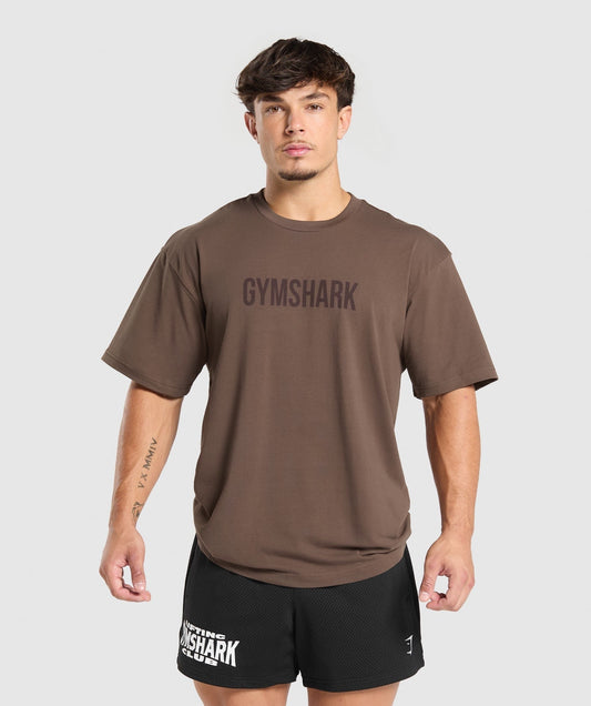 Gymshark Apollo Oversized T-Shirt - Walnut Brown