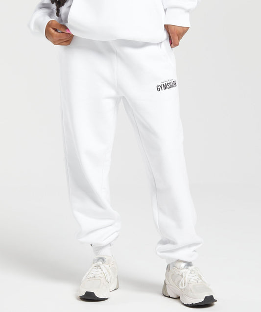 Gymshark GS X Leana Deeb Oversized Joggers - White