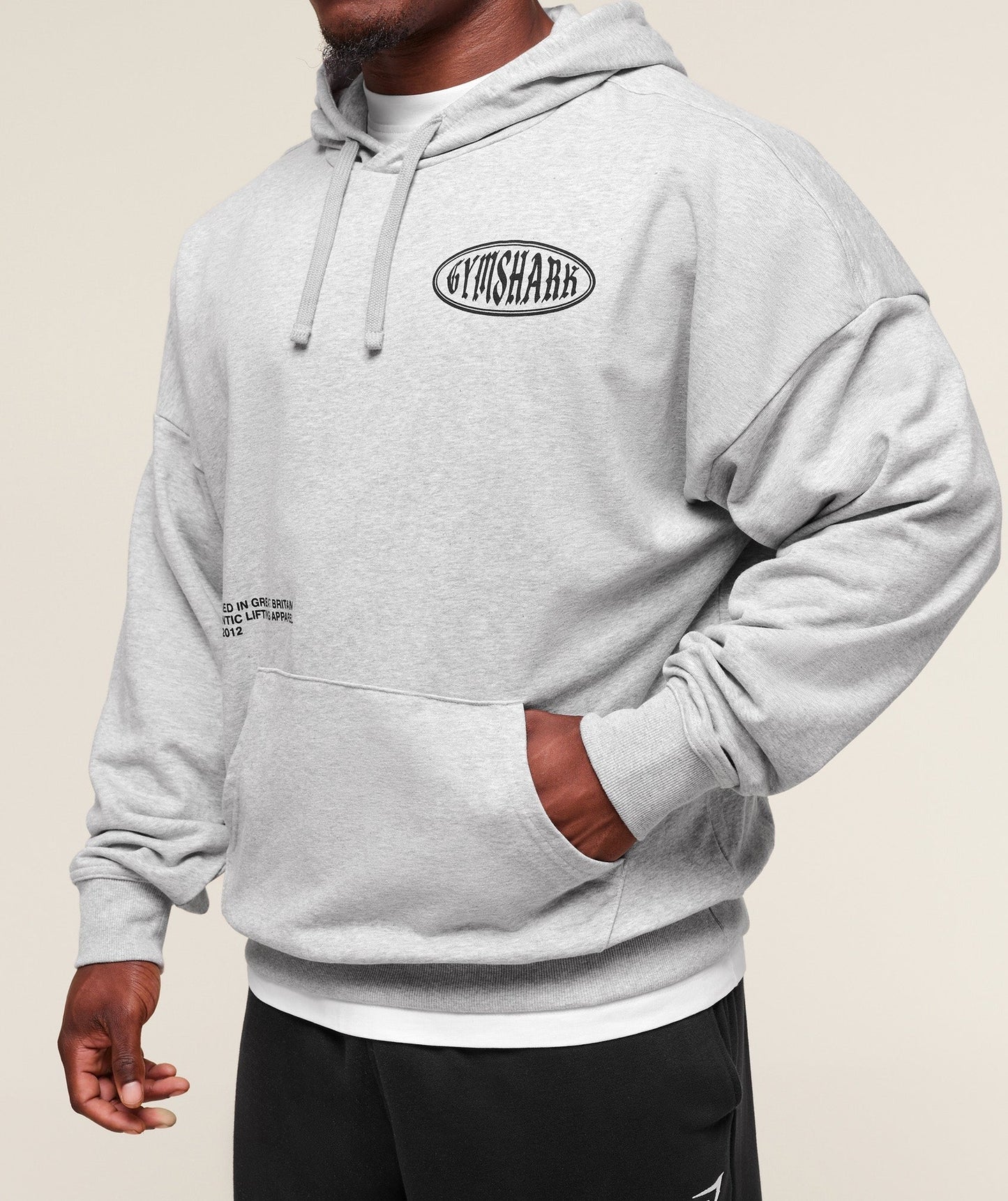 Gymshark Authentic Lifting Apparel Hoodie - Light Grey Core Marl