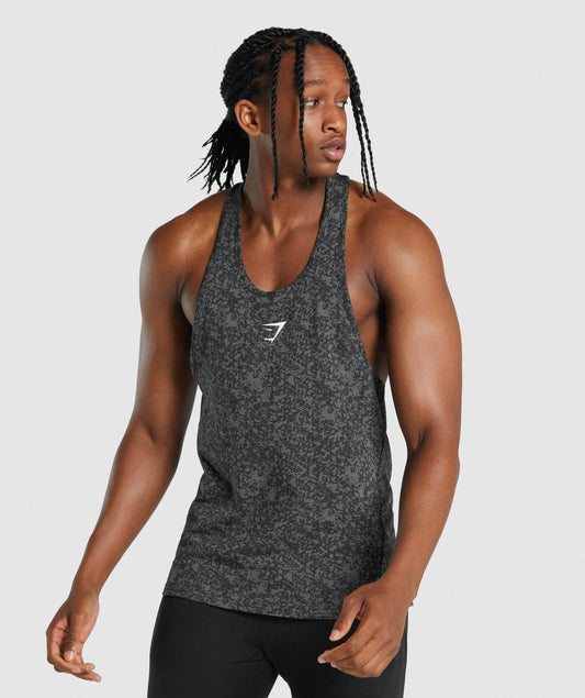 Gymshark Critical 2.0 Stringer - Charcoal Print