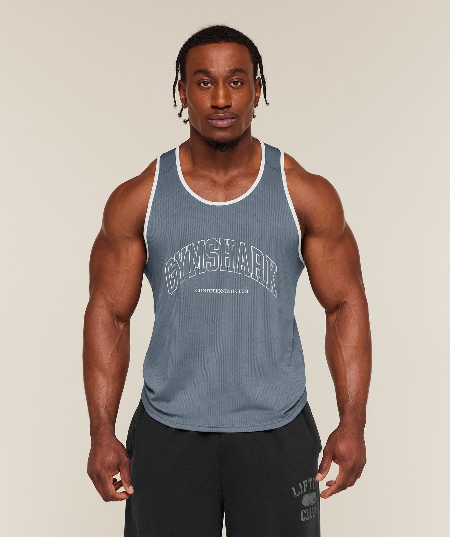Gymshark Collegiate Tech Tank - Iron Blue
