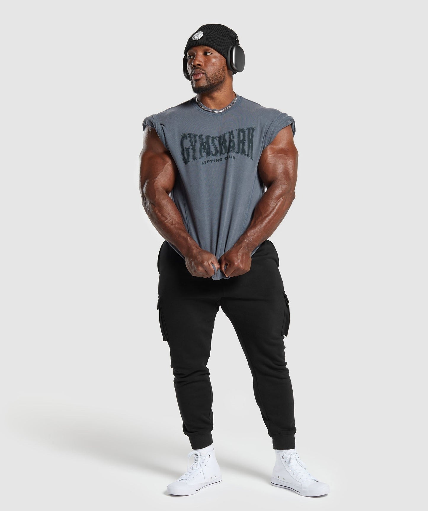 Gymshark Heritage Washed Short Sleeve Crew - Titanium Blue
