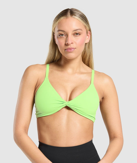 Gymshark Twist Front Bralette - Energy Gelato Green