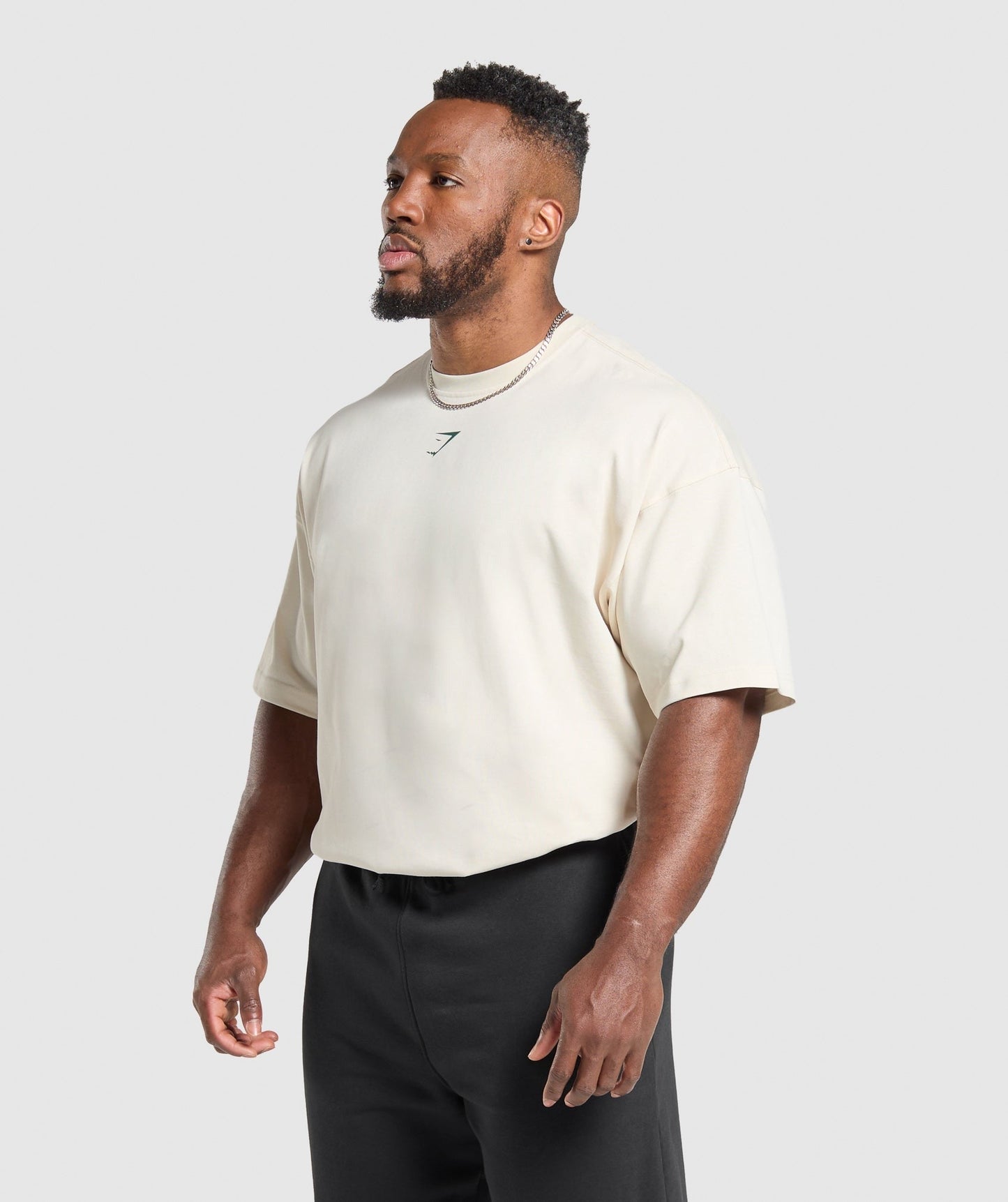 Gymshark Lifting Club T-Shirt - Oat White/Classic Green