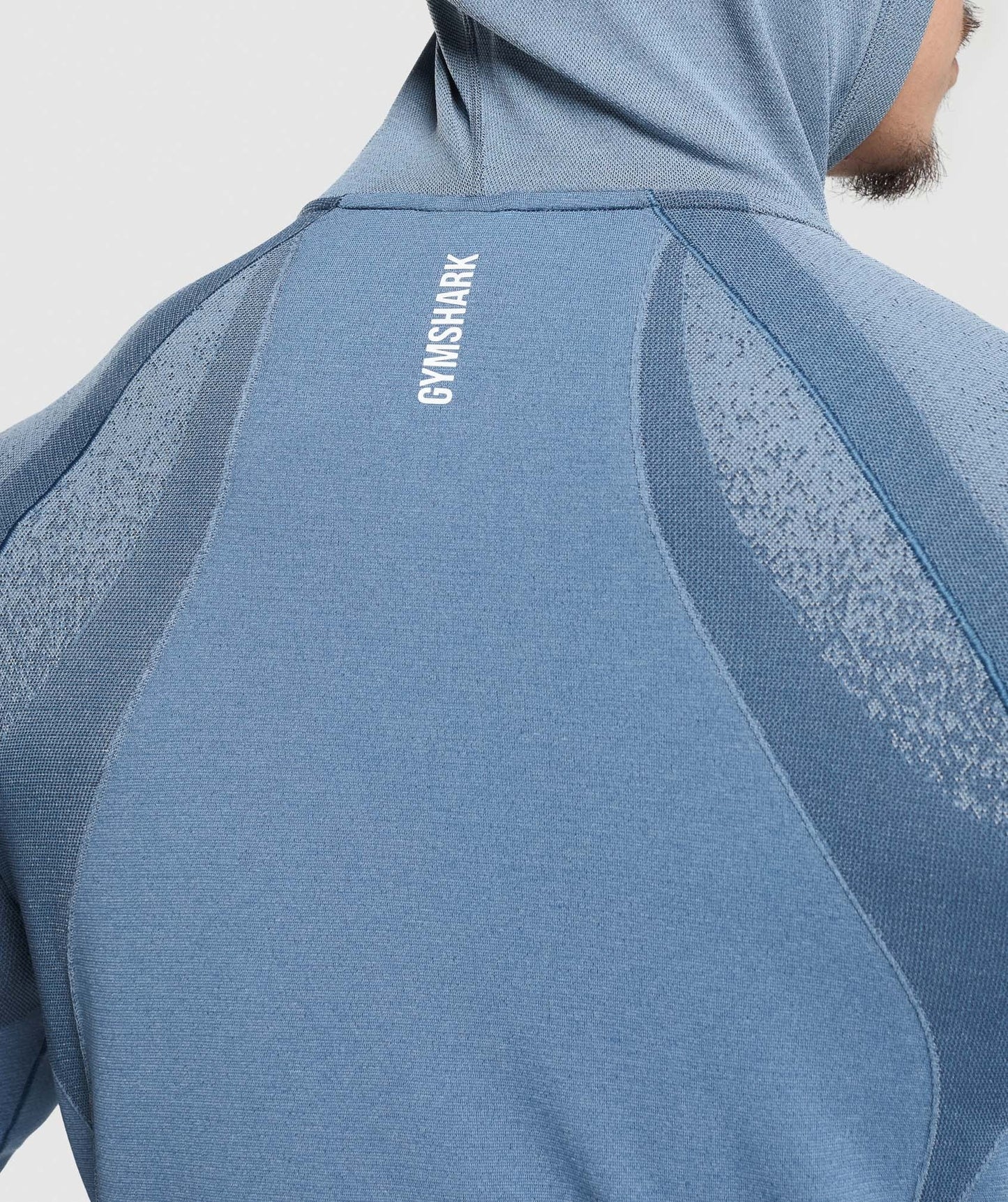 Gymshark Shadow Seamless Hoodie - Faded Blue