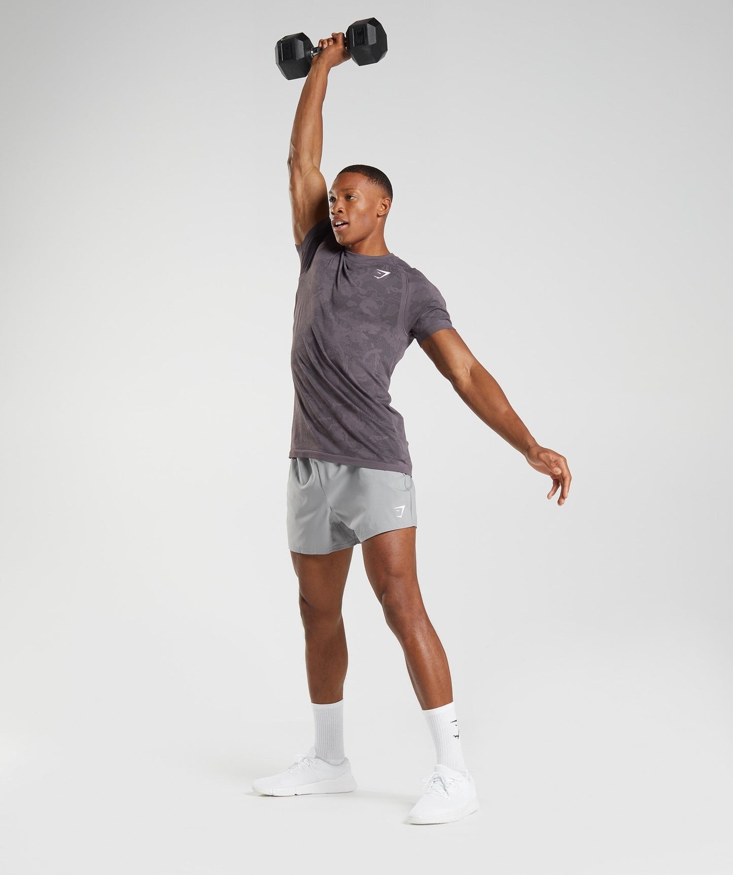 Gymshark Geo Seamless T-Shirt - Musk Lilac/Black